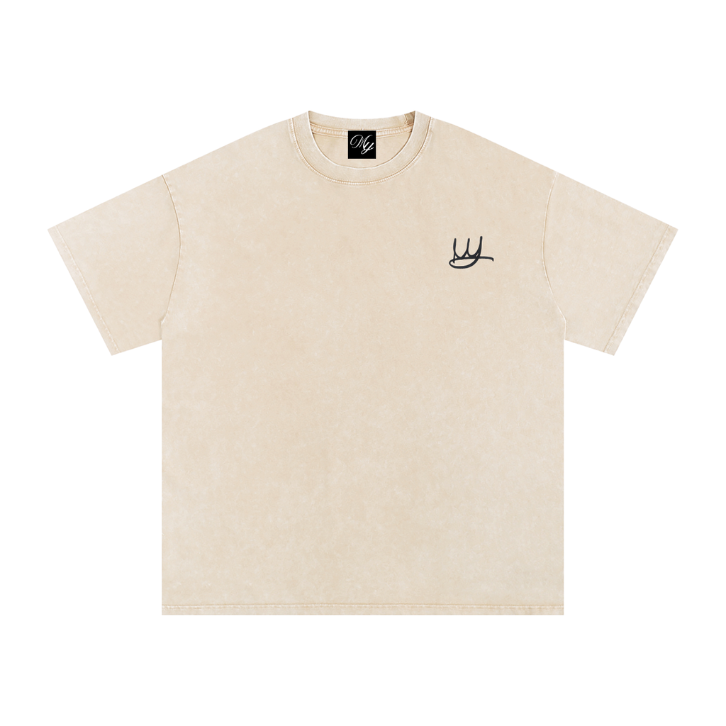NEVER GIVE UP Oversized Cotton T-Shirt