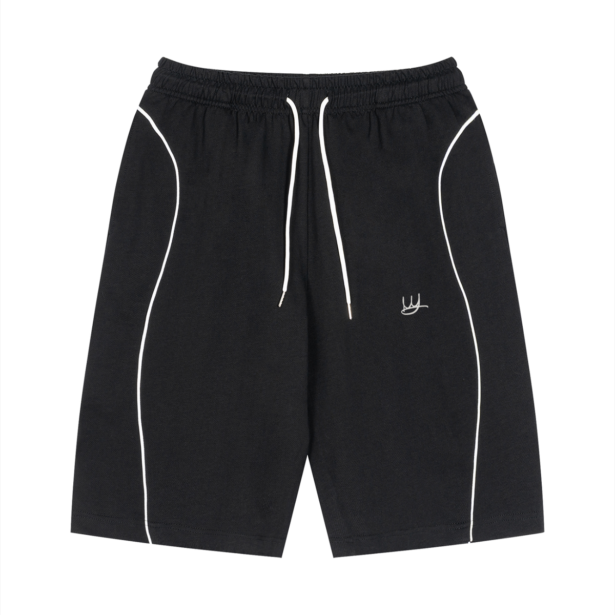 Unisex Piping Drawstring Shorts