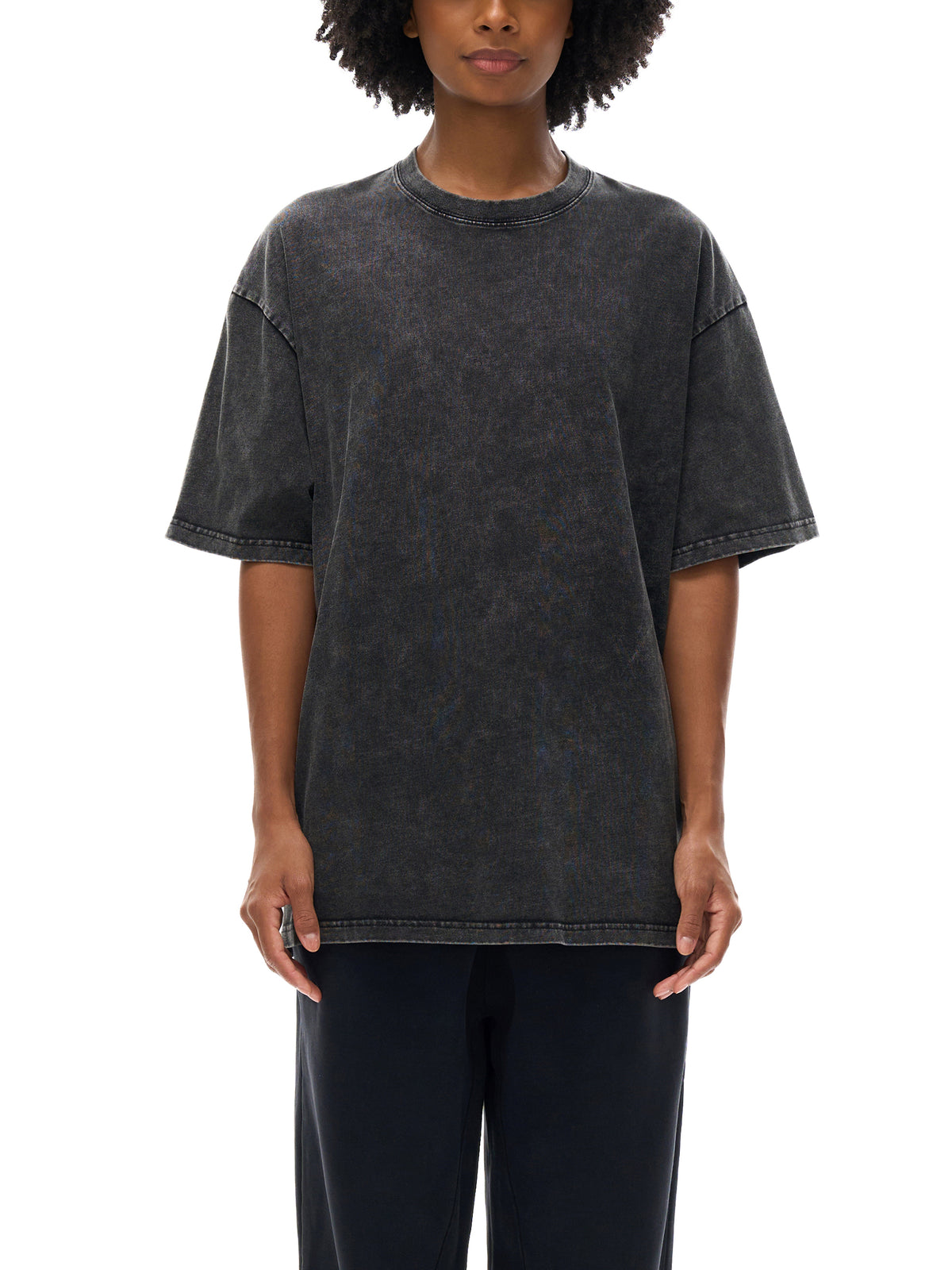 NEVER GIVE UP Oversized Cotton T-Shirt