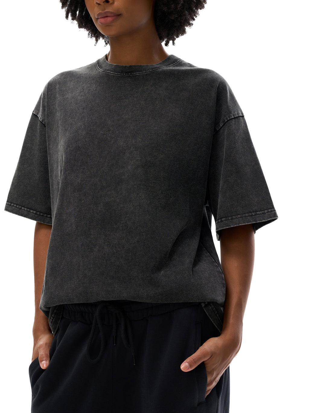 NEVER GIVE UP Oversized Cotton T-Shirt