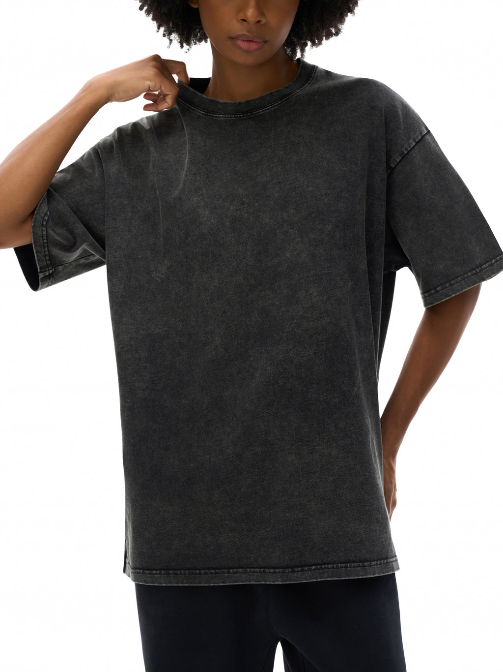 NEVER GIVE UP Oversized Cotton T-Shirt
